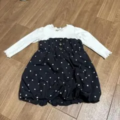 ふ*ん様 petit main ドット柄ワンピース　80