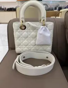 ディオールレディディオールMYABC白2wayハンドバッグ