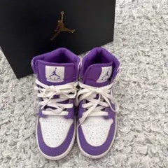 Air Jordan ハイカットスニーカー パープル/ホワイト