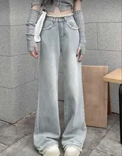 SHEIN ハイウエストフレアデニム S