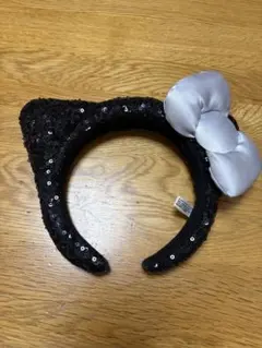 USJ 猫耳カチューシャ スパンコール キティ 黒