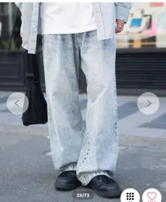 WEGO　スケーターズタック　ワイドデニム　パンツ ジーンズ　ストリート