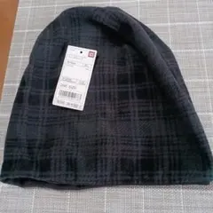 UNIQLO ユニクロ フリース ニット帽 ONE SIZE チェック柄
