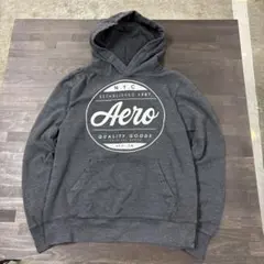 7AS11　プリントパーカー　フーディー　グレー　インポート　古着