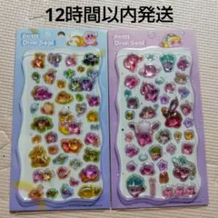 カービィ　ボンボンドロップシール　プチドロップステッカー　立体　シール　2枚