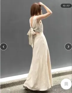 ungrid バックデザインノースリワンピース