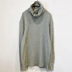 【人気】GAP ギャップ タートルネック 長袖 カットソー グレー Mサイズ