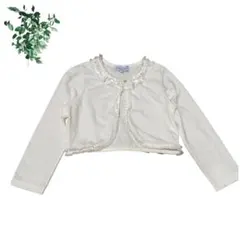 motheways ボレロ カーディガン 110 白 レース リボン 女の子