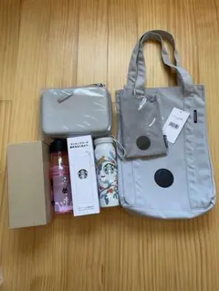 Starbucks 福袋 2026年 グレーキャンバストートバッグ グッズセット