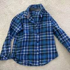 UNIQLO 長袖シャツ サイズ120 青系チェック