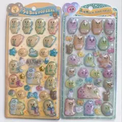 正規品　うるちゅるポップシール おぱんちゅうさぎ んぽちゃむ きみまろ