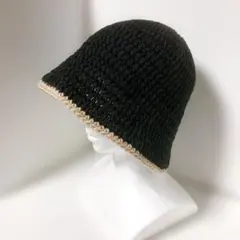 ゆったり★バケハ　バケットハットクロシェハット　クラッシャーハット　ビーニー