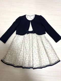 美品　エルアンノアール　フォーマル　ジャケット　ワンピース　花柄　リボン　115