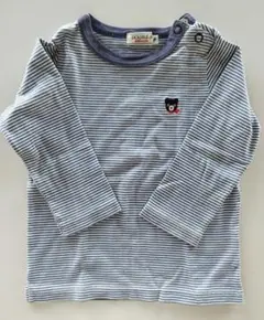 中古品　ダブルBミキハウス　70〜80サイズ　長袖Tシャツ