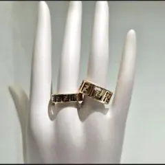 FENDI FFロゴ リング ゴールド