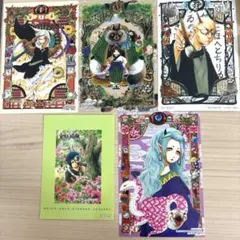 鬼灯の冷徹 特典 イラストカード、ステッカー 5枚セット