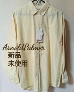 長袖シャツ L　オーバーサイズ Arnold Palmer イエロー ストライプのサムネイル