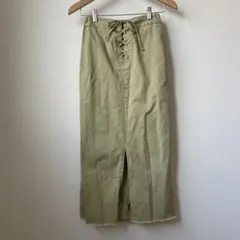 GU レースアップナローミディースカート　M