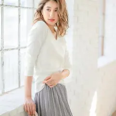 【新品】神戸レタス 前身二重なので透けない【Vネック】