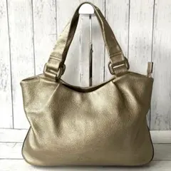 ✨極美品✨希少カラー　GRES グレ 本革 牛革　レザー　トートバッグ　ゴールドのサムネイル