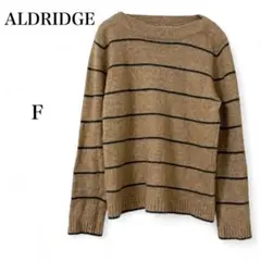 【アルドリッジ】 トップス ニット セーター 長袖 ストライプ ウール カシミア