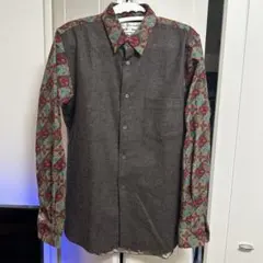 COMME des GARÇONS 01AW ウール切替コーデュロイシャツ