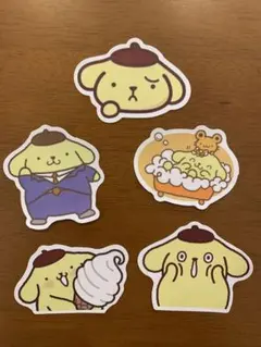 ポムポムプリン サンリオ 防水 ステッカー フレークシール 15枚 F