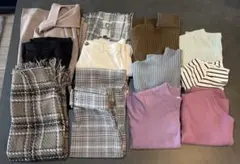 レディース　春秋冬服　全12着　スカート6着　トップス　ニット6着まとめ売り
