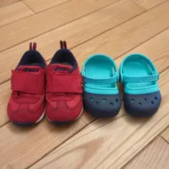 13cm　スクスクasics クロックス　スニーカー　サンダル　ベビー