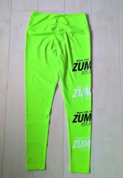 蛍光グリーン ZUMBA ロゴ レギンス