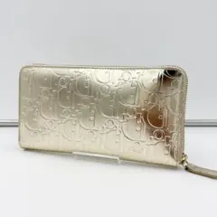良好品 Christian Dior トロッター ラウンドファスナー 長財布