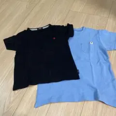 POLO Tシャツ 100cm 黒 水色 2枚セット