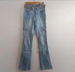 ストライプ ハイウエスト ブーツカットデニム 61 ￥999⇒￥599