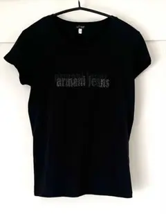 ◆ ARMANI JEANS Tシャツ 44 黒 アルマーニジーンズ◆のサムネイル