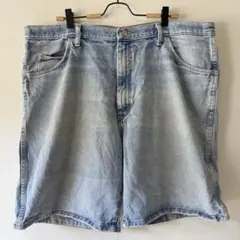Wrangler 極太バギーデニムショーツW40メキシコ製 ラングラー古着 B系