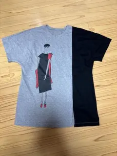 Hiroko Koshino 半袖Tシャツ バイカラー イラストのサムネイル