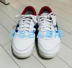 ASICS ゴルフシューズ ホワイト/ブルー/レッド