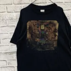 USA製90sヴィンテージTシャツ！シングルステッチブラック古着XL 0618