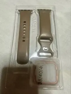 AppleWatch バンド カバー シリコン ブラウンベージュ38 40 41