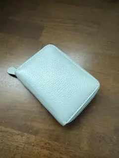 ライトブルー レザー コインカードケース
