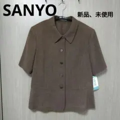 【新品・未使用】VINVERT　ブラウン 半袖 シャツ・ブラウス　SANYOのサムネイル
