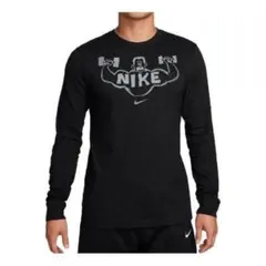 Nike Dri-FIT ロングスリーブ フィットネス Tシャツ ブラックXL