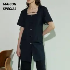 新品未使用】MAISON SPECIAL タフタペプラムTシャツ 完売品 - メルカリ