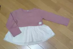 ワッフル生地　カットソー　チュールスカート　チュニック（おまけ付き）