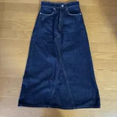 無印良品 デニム ロングスカート インディゴブルーのサムネイル