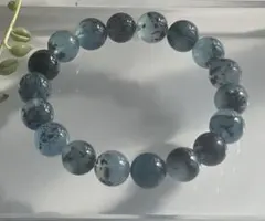 ブラックアクアマリン11mm／18cmブレスレット