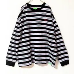 Refurbish ボーダー 長袖 カットソー シャツ Lサイズ