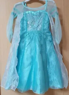 水色 雪の結晶 コスチュームドレス アナと雪の女王 エルサ