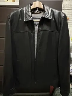 90s ラムレザー 短丈 レザージャケット ブラック ボックスシルエット 本革