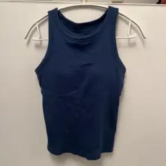 UNIQLO ブルー　ブラタンクトップ M アメリカスリーブ